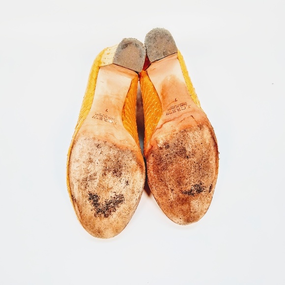Crazy cool yellow leather J.Crew chunky heels! - Picture 6 of 8